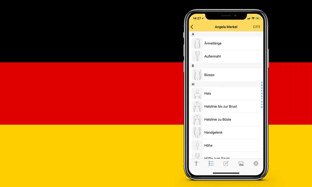 Dress Measurement in German