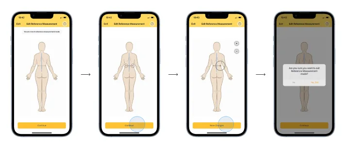 Selecting a grey reference line for editing; endpoints appear as double circles.